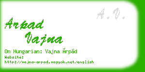 arpad vajna business card